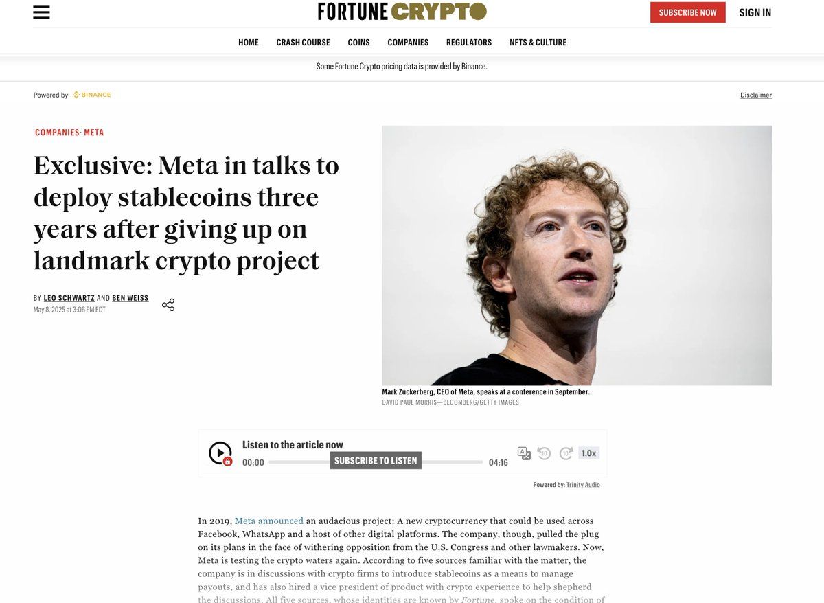 Meta Eyes Stablecoin Payments for 3.35 Billion Users as Stripe Expands to 101 Countries