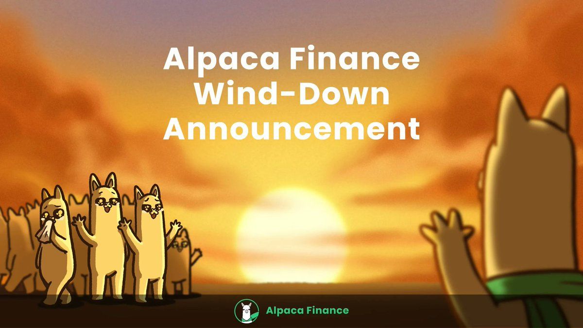 Alpaca Finance to Sunset All Products and Shut Down After Four Years Following Binance Delisting