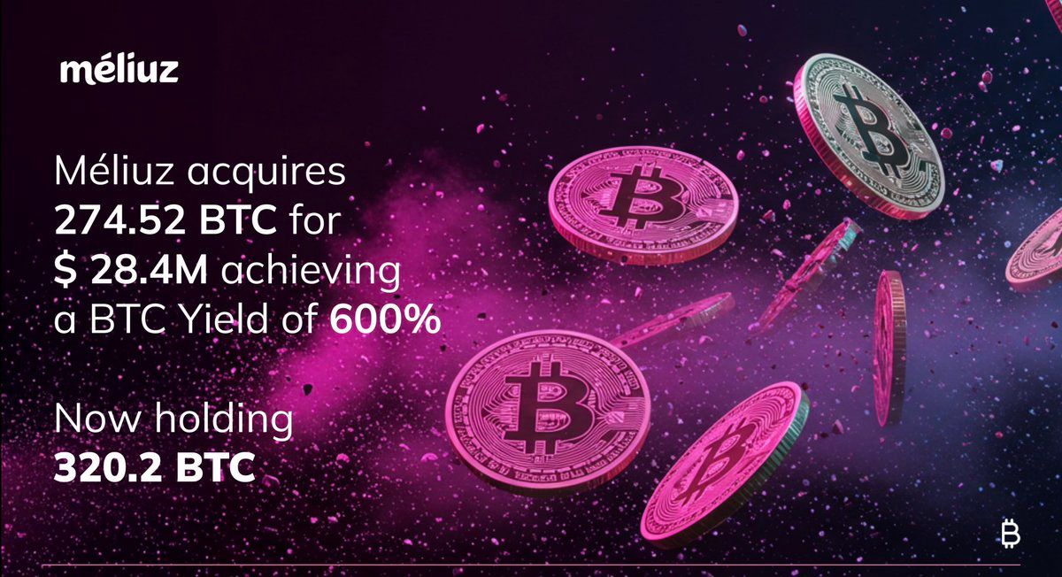 Méliuz Acquires 274.52 BTC for $28.4 Million, Turns into First Bitcoin Treasury Firm in Brazil and Latin America – “The Defiant”