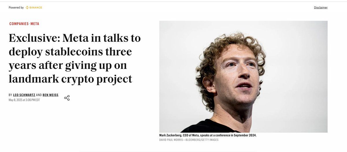 Meta Platforms in Talks to Deploy Stablecoins for Content Creator Payouts, Crypto Wallets Across 3 Billion Users