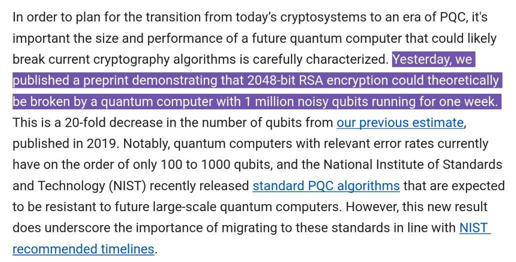 Google Quantum AI Breakthrough Makes 2048-bit RSA Encryption 20 Times Easier to Break in One Week, Threatens Bitcoin Within Five Years