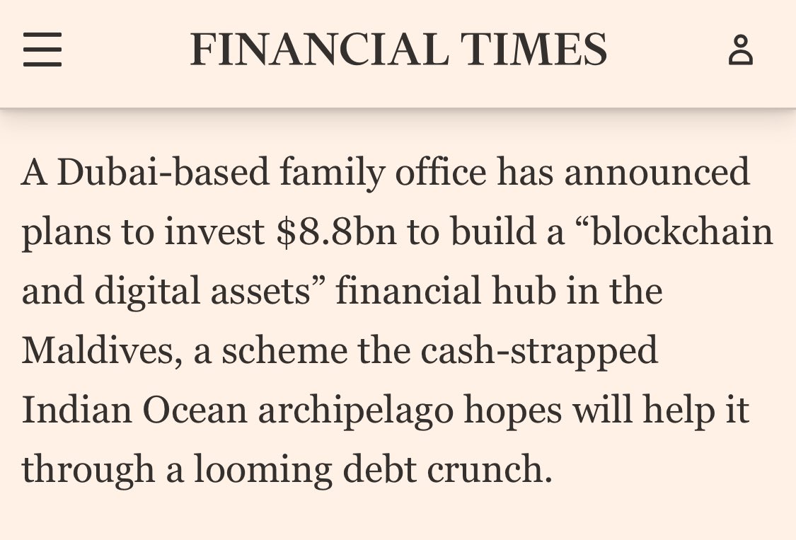 Maldives Signs $9 Billion Deal With Dubai’s MBS Global to Build Blockchain Hub in Malé, Exceeding GDP