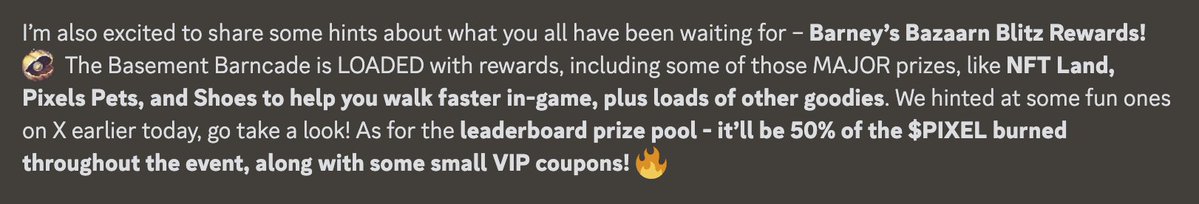 Pixels Online Increases Leaderboard Prize Pool by 50% After Barney's Bazaar Event Success