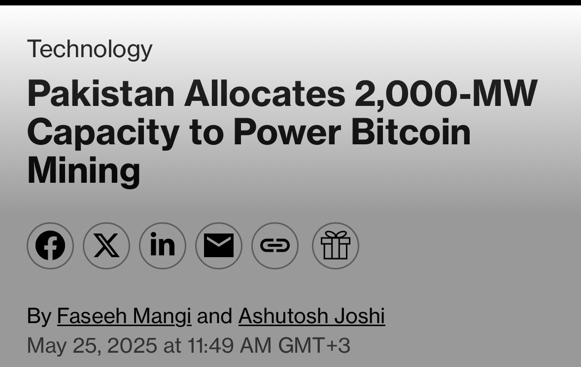 Pakistan Earmarks 2,000 MW for Bitcoin Mining and AI Data Centers