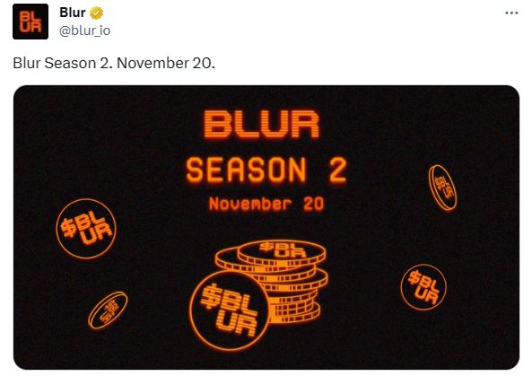 Blur Season 2 To End In November