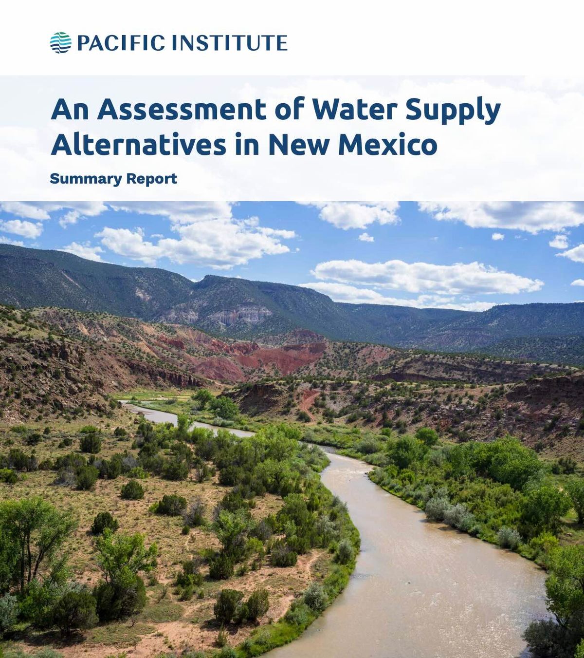 Cover of the Pacific Institute report An Assessment of Water Supply Alternatives in New Mexico