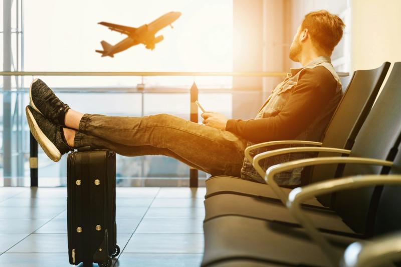 Airport departure lounge