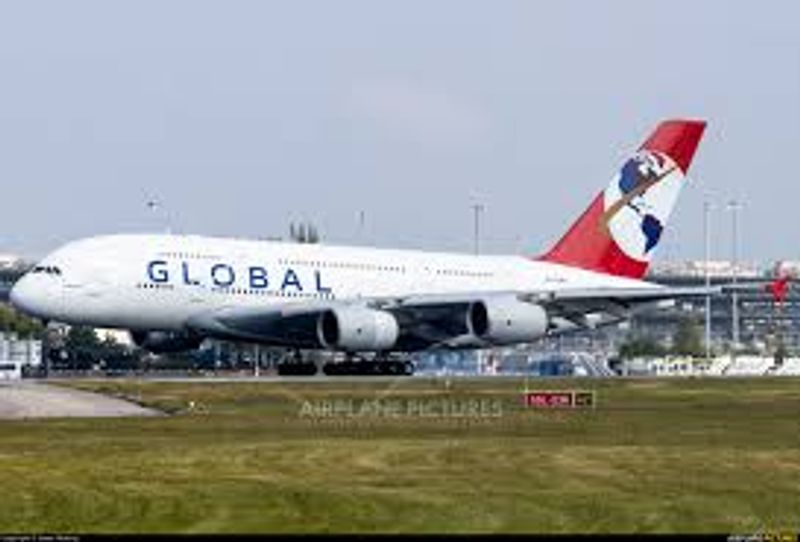 Global Airlines on takeoff