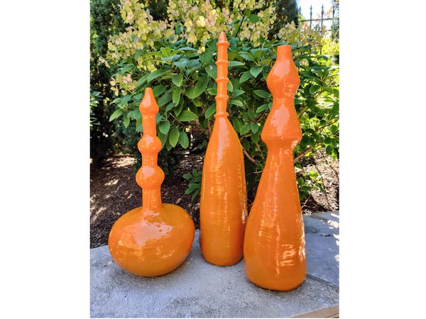 ceramic Orange Vases for a Butt