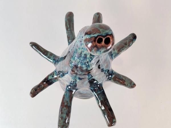 ceramic sculpture of Big Octopus with Two Eyes