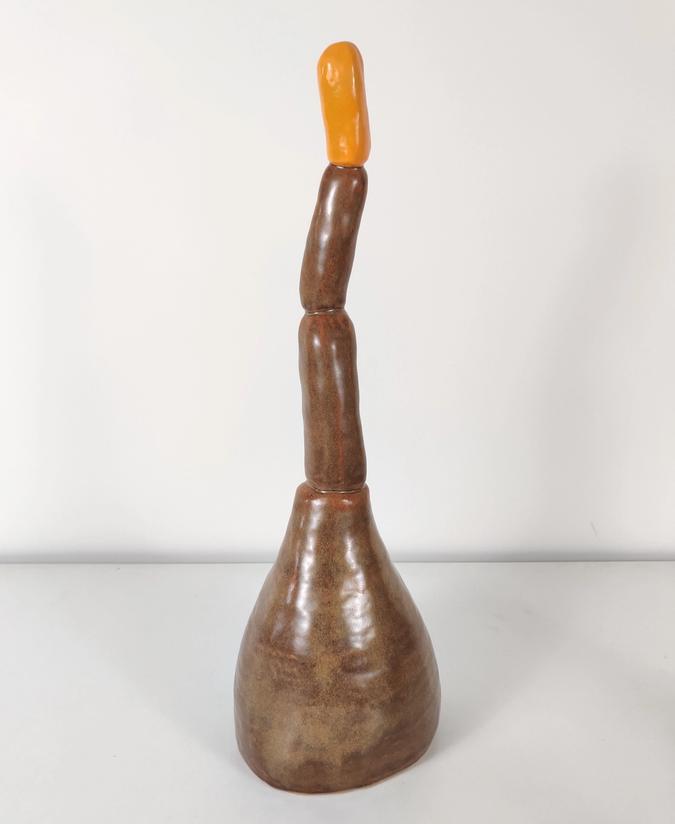 Log Vase with Orange 3