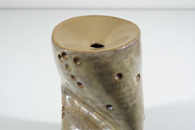 detail of ceramic Whack Tube 2 by Jen Wohlner