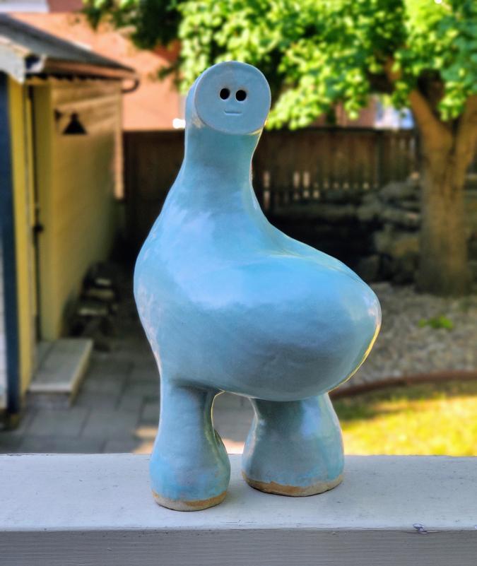ceramic Armless Creature with a Big Front