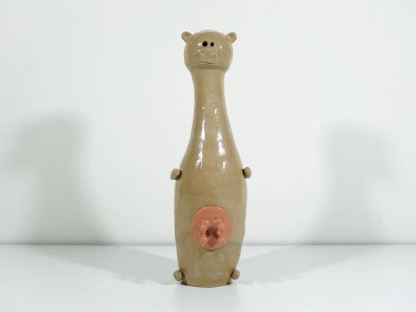 ceramic Pig Bear Cow by Jen Wohlner