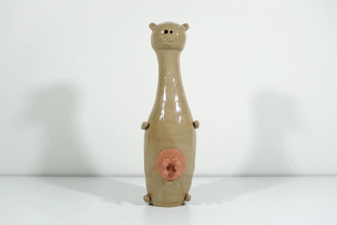 ceramic Pig Bear Cow by Jen Wohlner