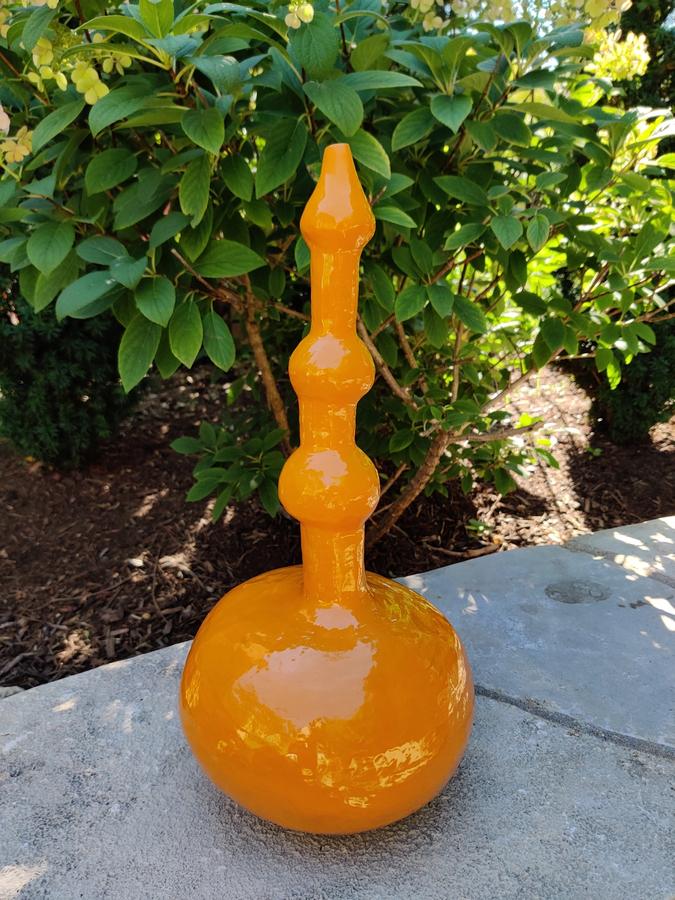ceramic Orange Vase for a Butt
