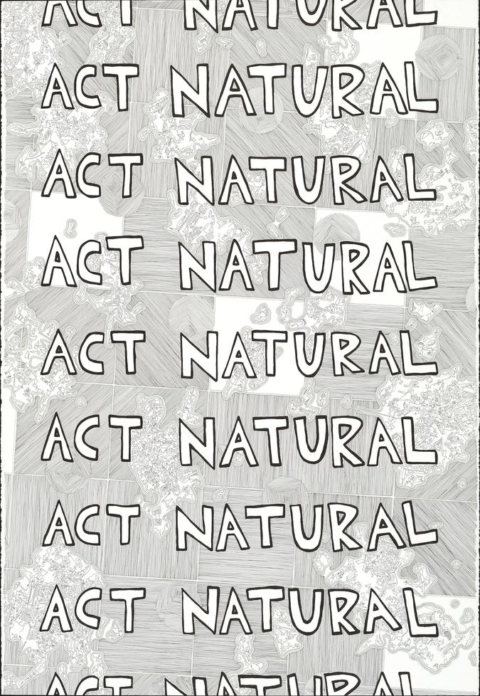 Act Natural (green) drawing