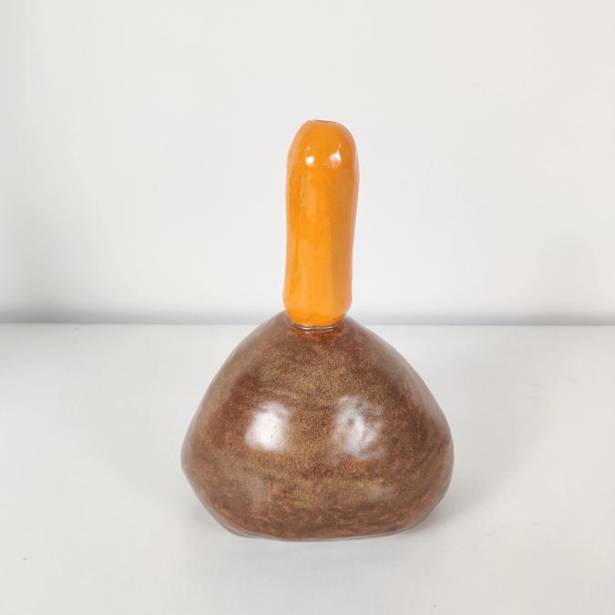 Log Vase with Orange 1