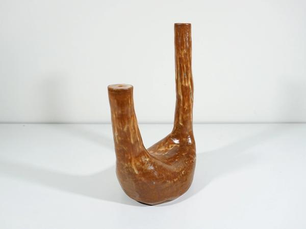 ceramic Two Tube Vase by Jen Wohlner