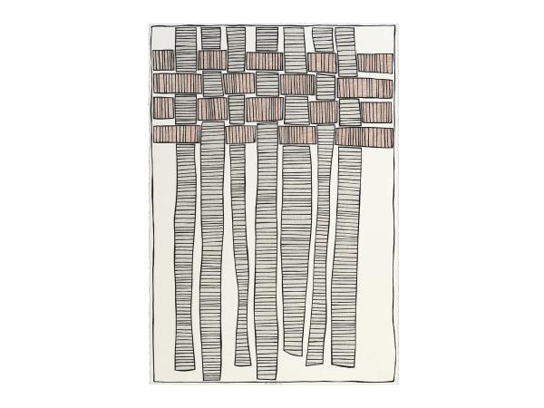 pen drawing Interlaced Strips by Jen Wohlner