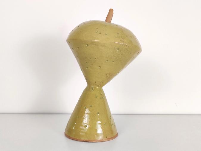 Granny Smith ceramic sculpture