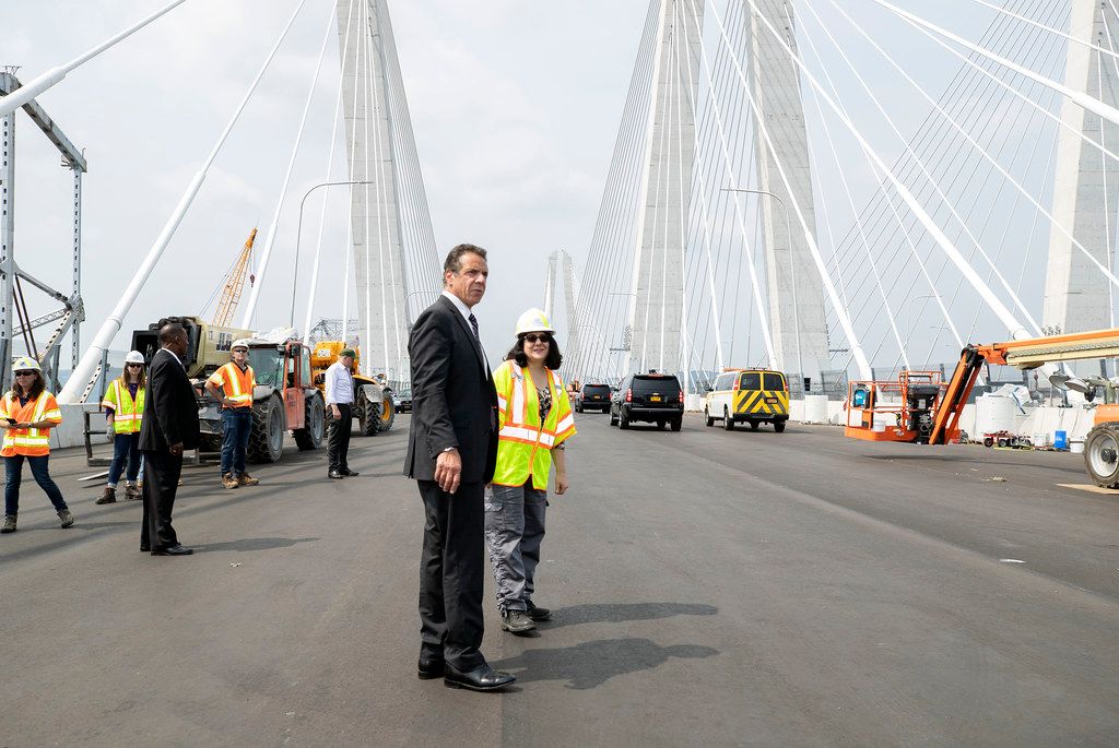 Governor Cuomo on the bridge