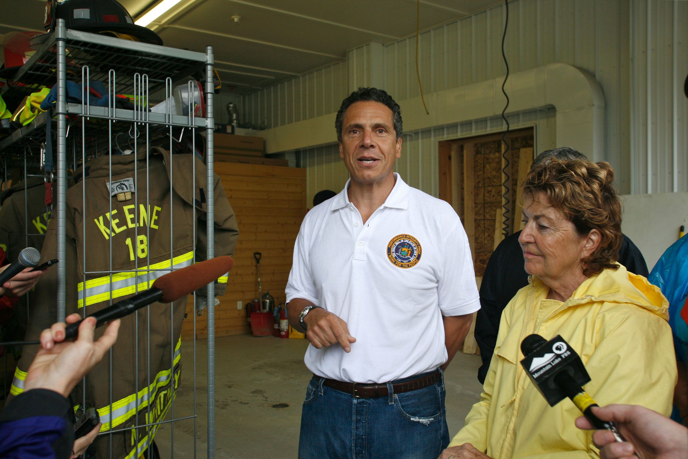 Governor Cuomo at a fire station
