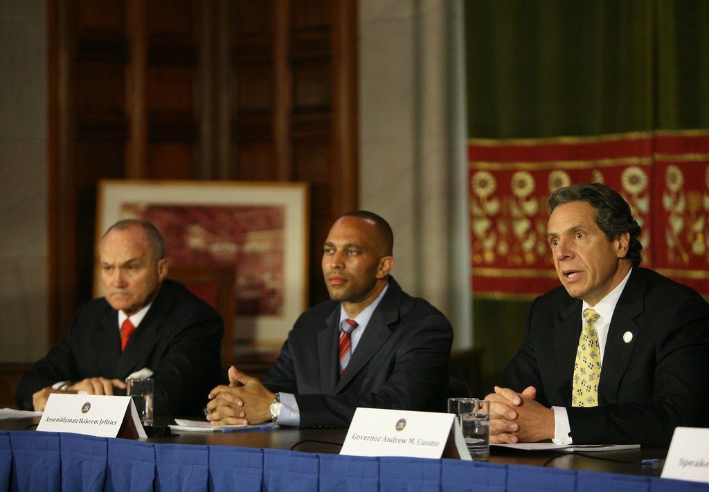 Andrew Cuomo Hakim Jeffries and NYPD Commissioner Ray Kelly