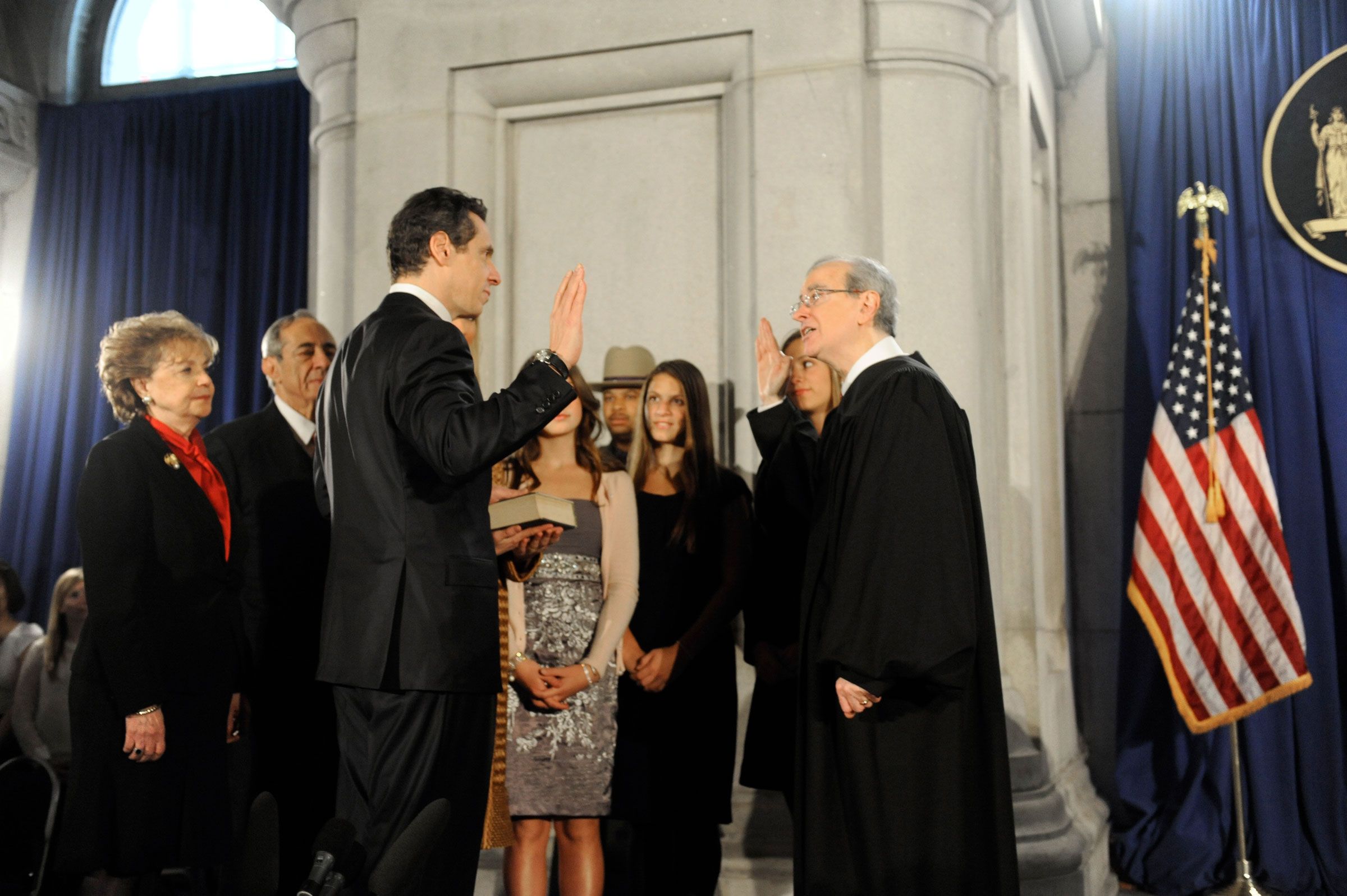 Governor Cuomo at his swearing in ceremony