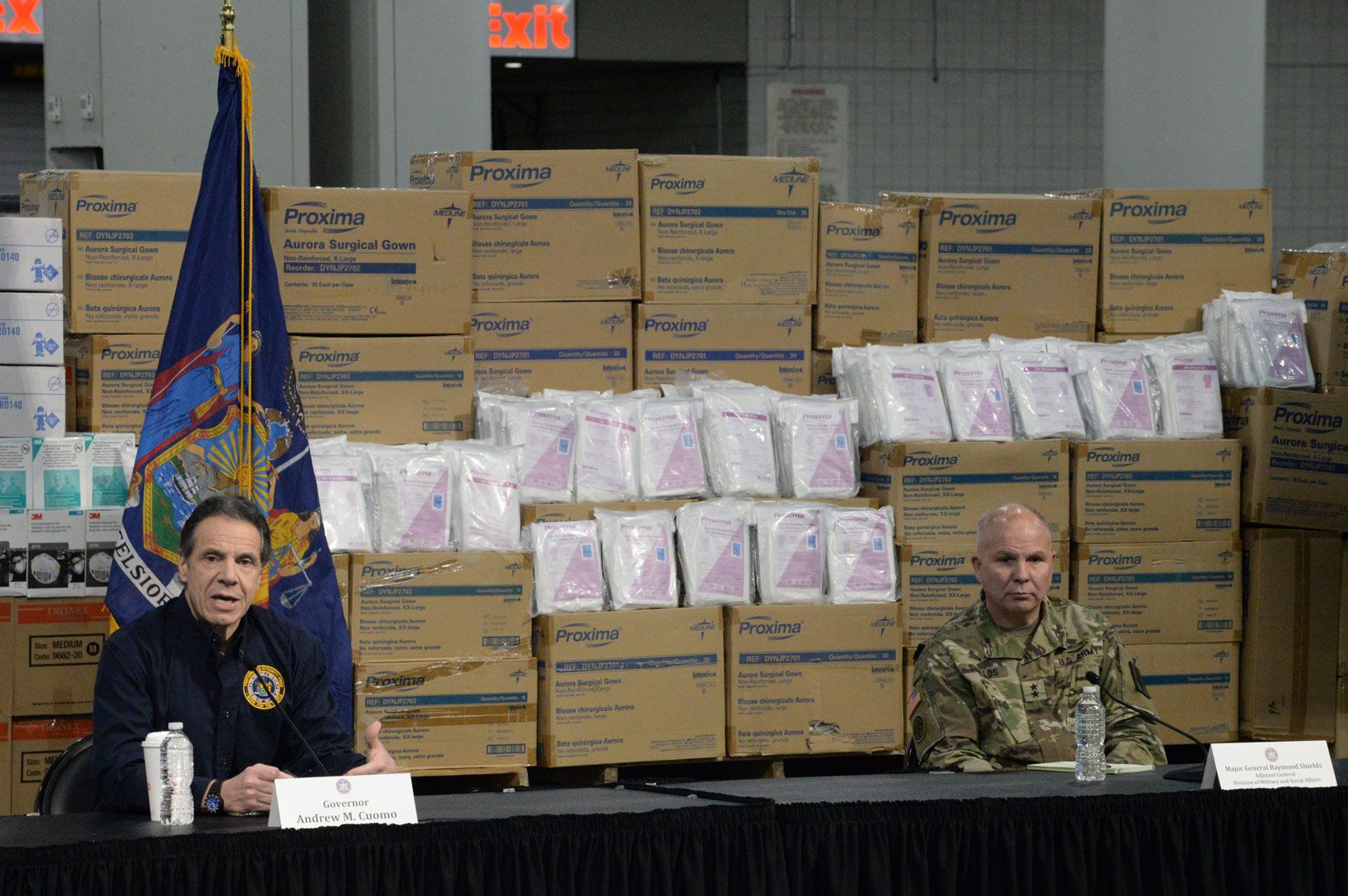 Cuomo at a press conference