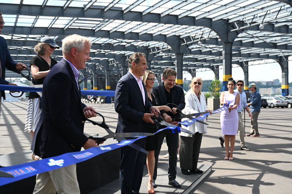 Cuomo at a ribbon cutting ceremony