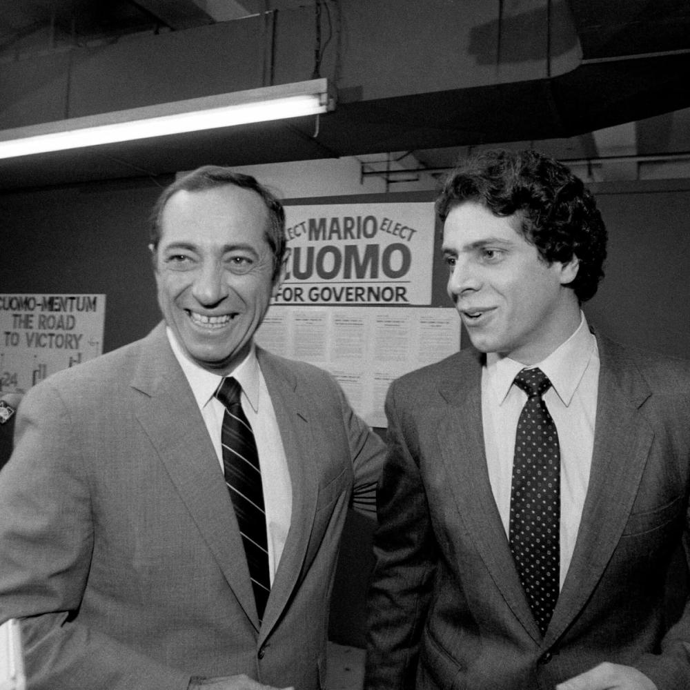Young Andrew Cuomo with his father, Governor Mario Cuomo