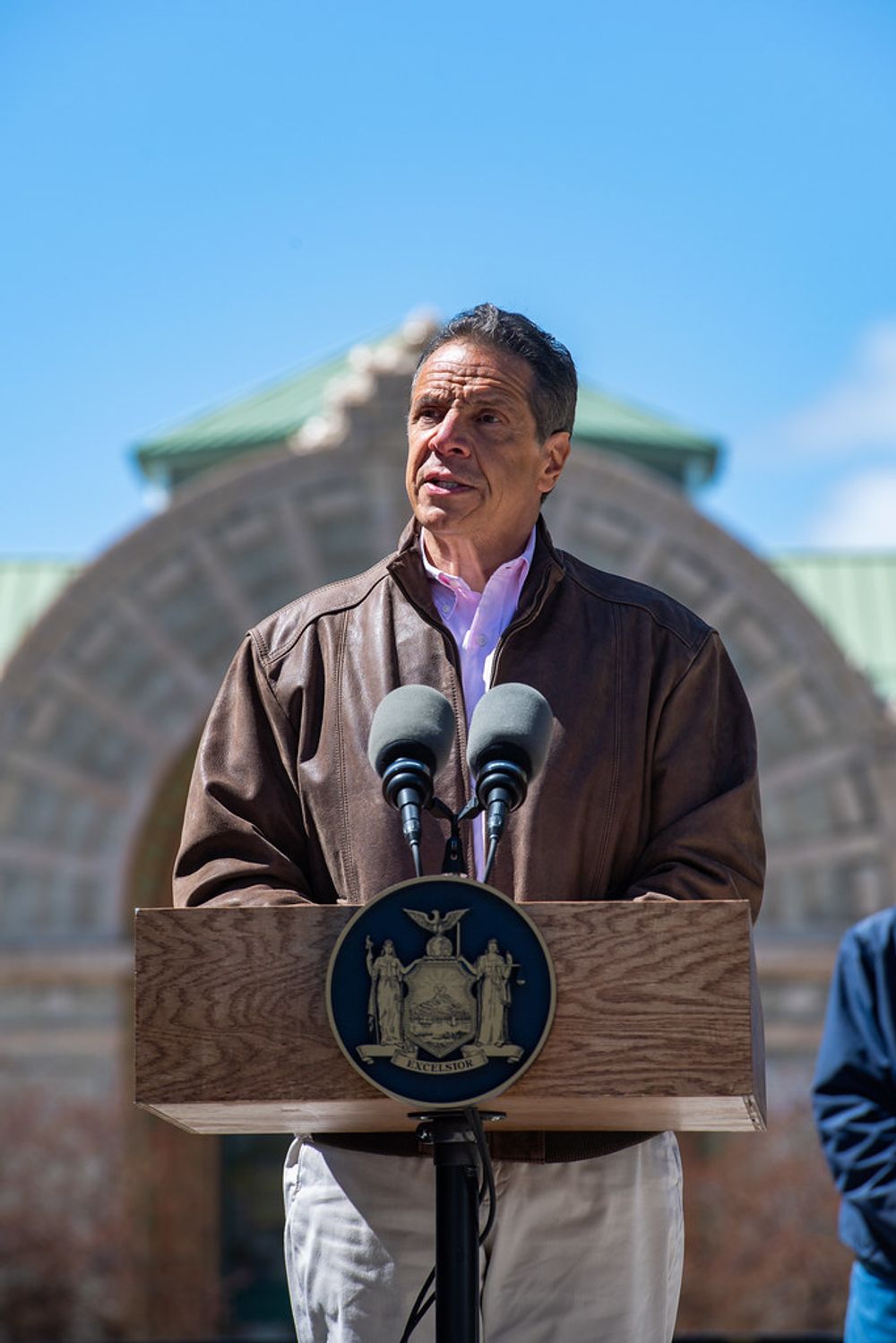 Cuomo at a lectern