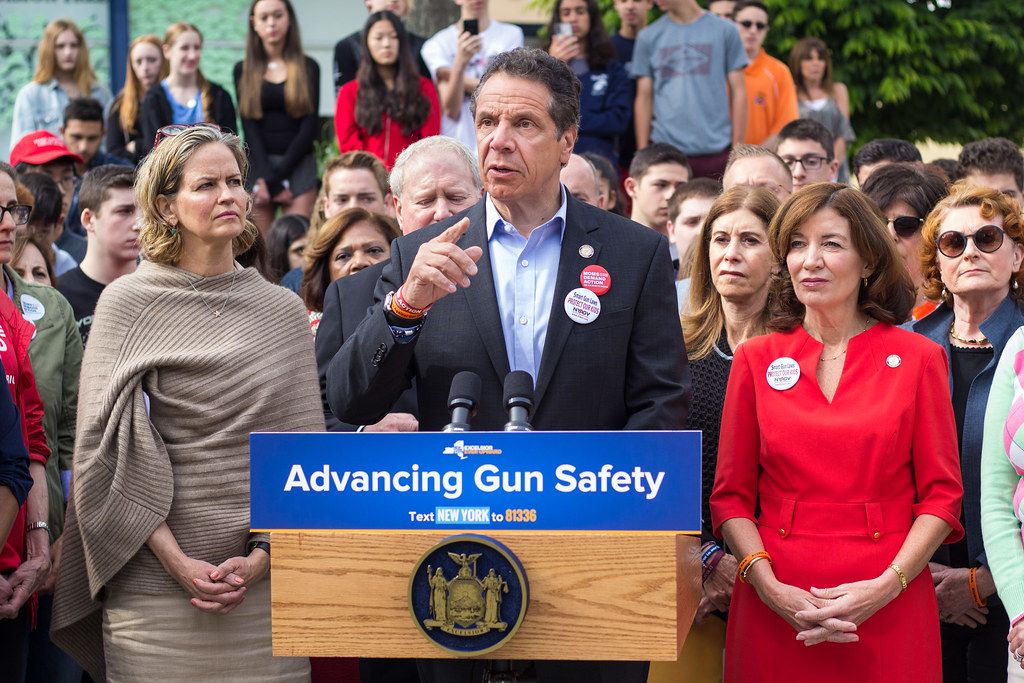 Governor Cuomo speaking on gun safety