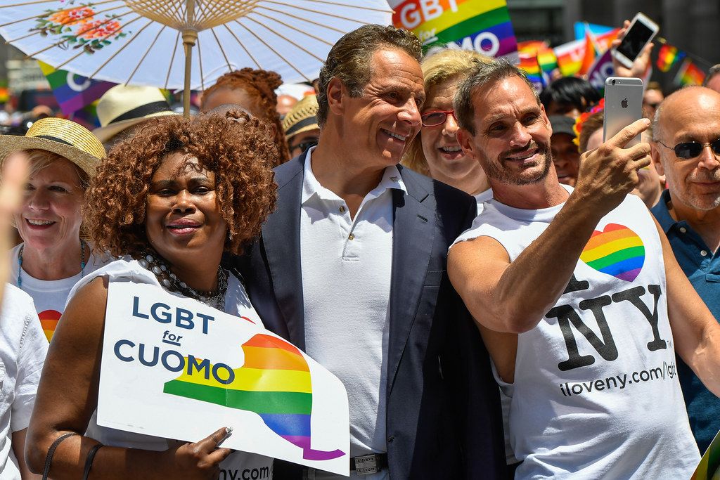 Governor Cuomo at a pride parade event