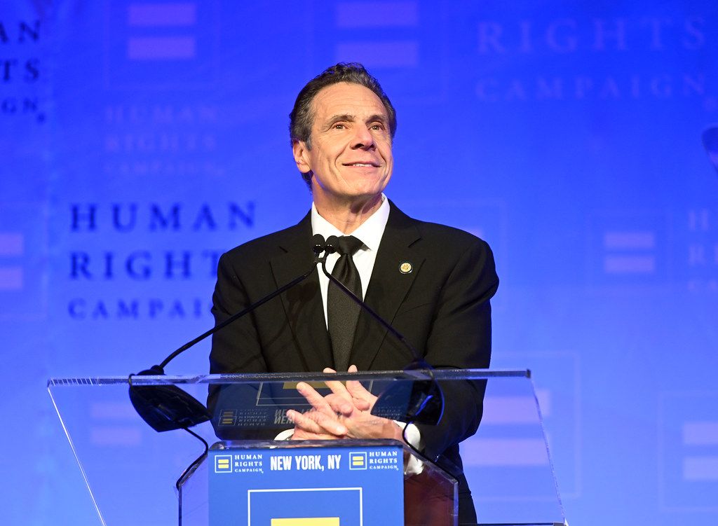 Governor Cuomo speaking at a human rights event