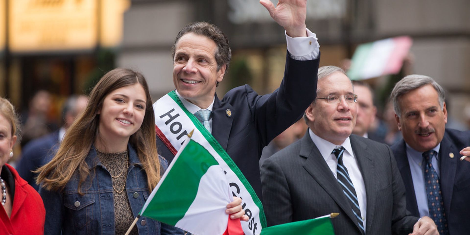 Gov. Cuomo Marches in Columbus Day Parade - archive