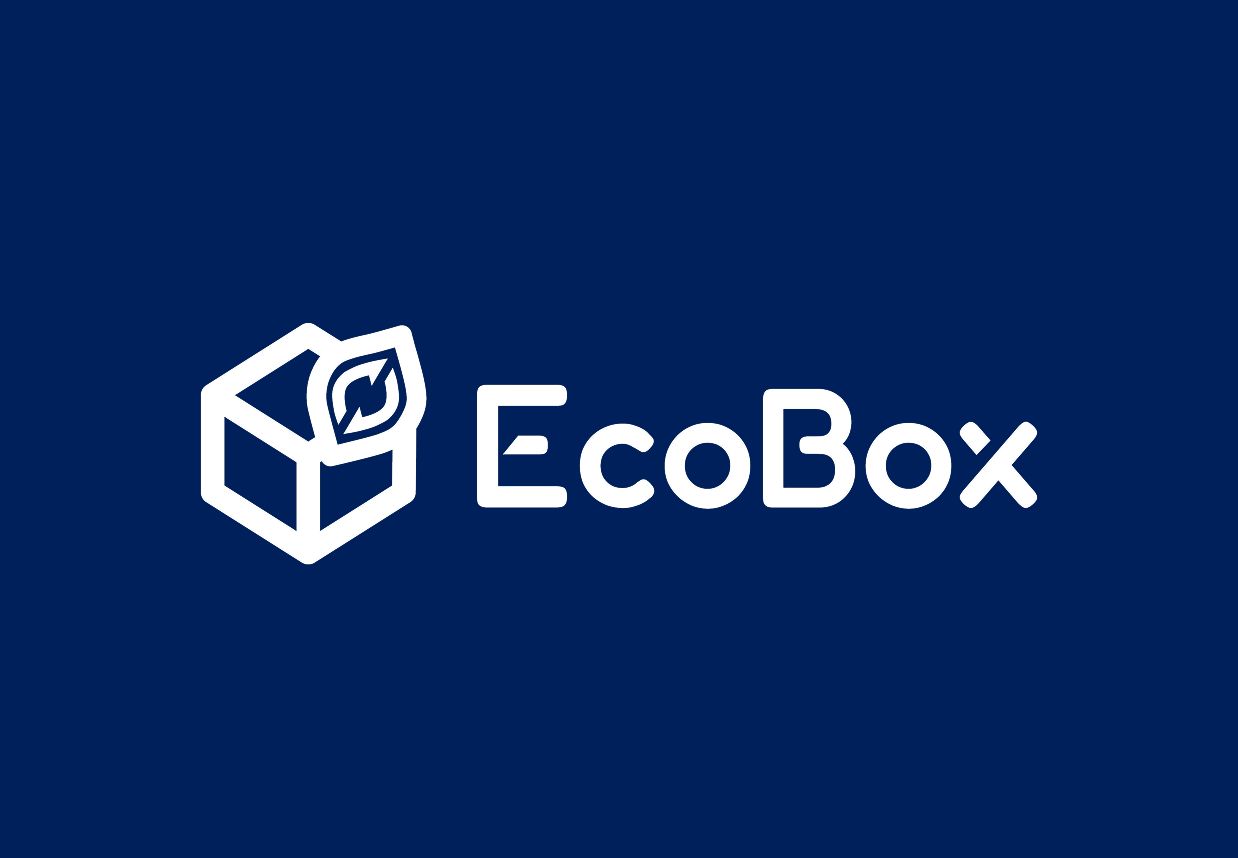 Logo airbus ecobox sur fond bleu