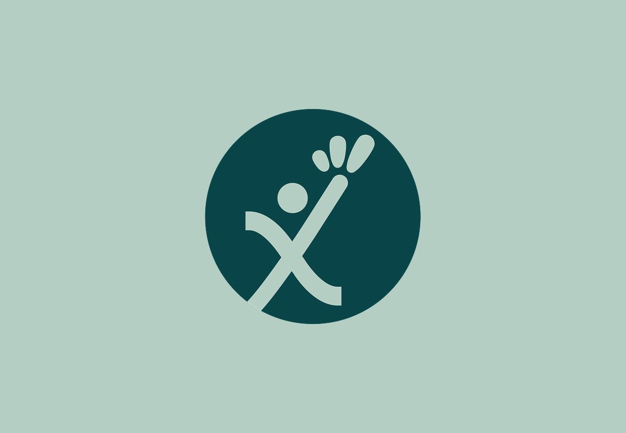 Icon de l'identité visuelle de Lynxeas de forme ronde avec fond vert clair et cercle vert foncé.