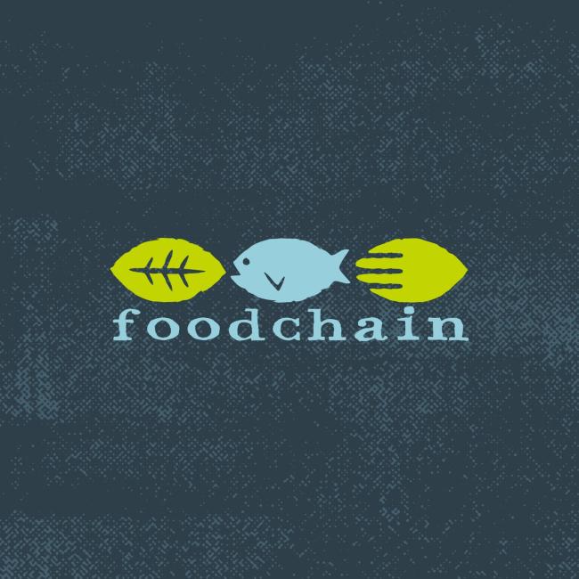 Food Chain logo by Bullhorn Creative on textured background