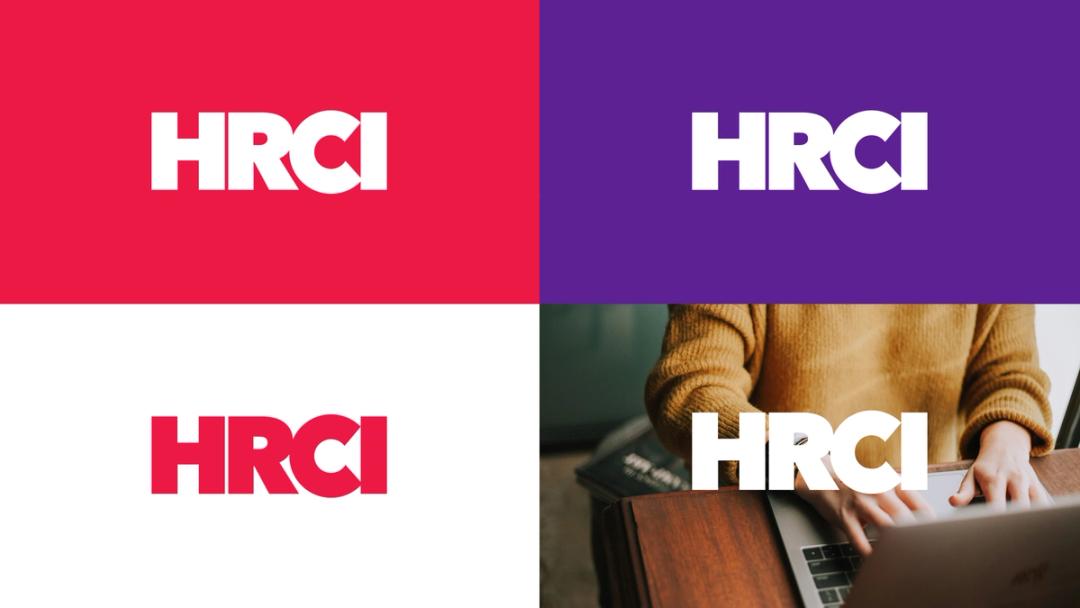 4 up grid of logo on different color backgrounds