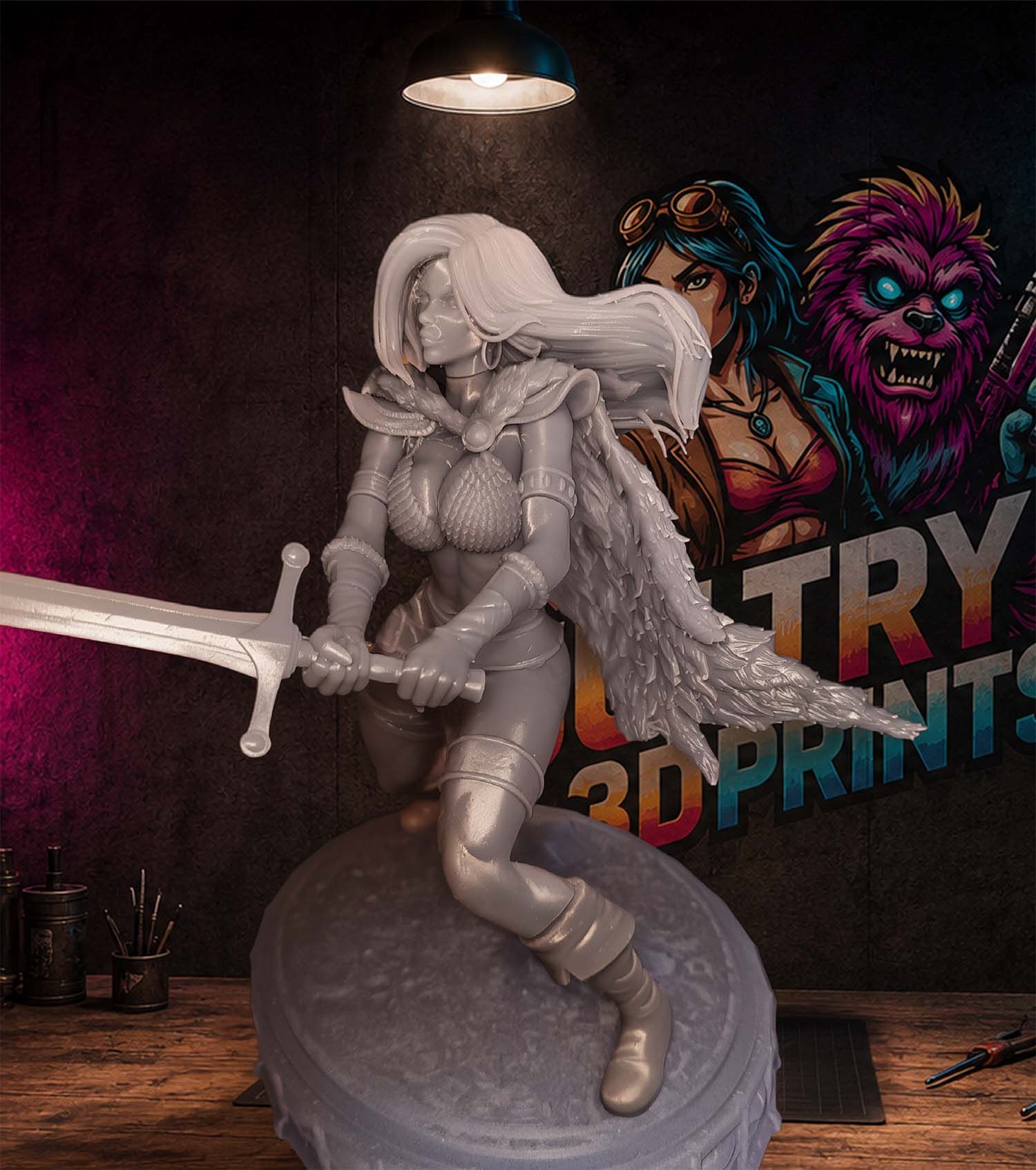 Red Sonja Statue Marvel Fan Art by 3Dmoonn