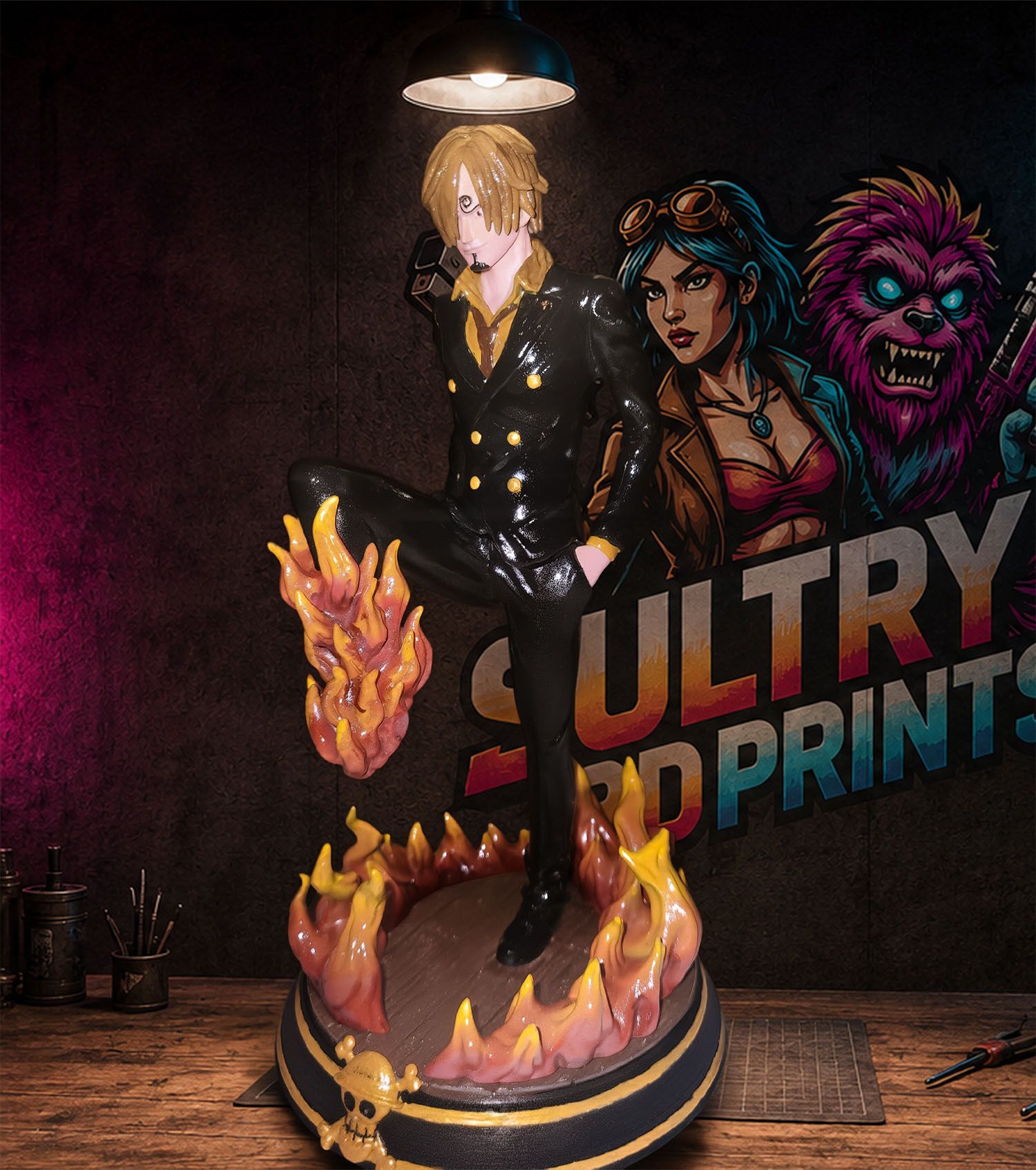 Sanji Statue One Piece Fan Art by Nacho3dSculptor