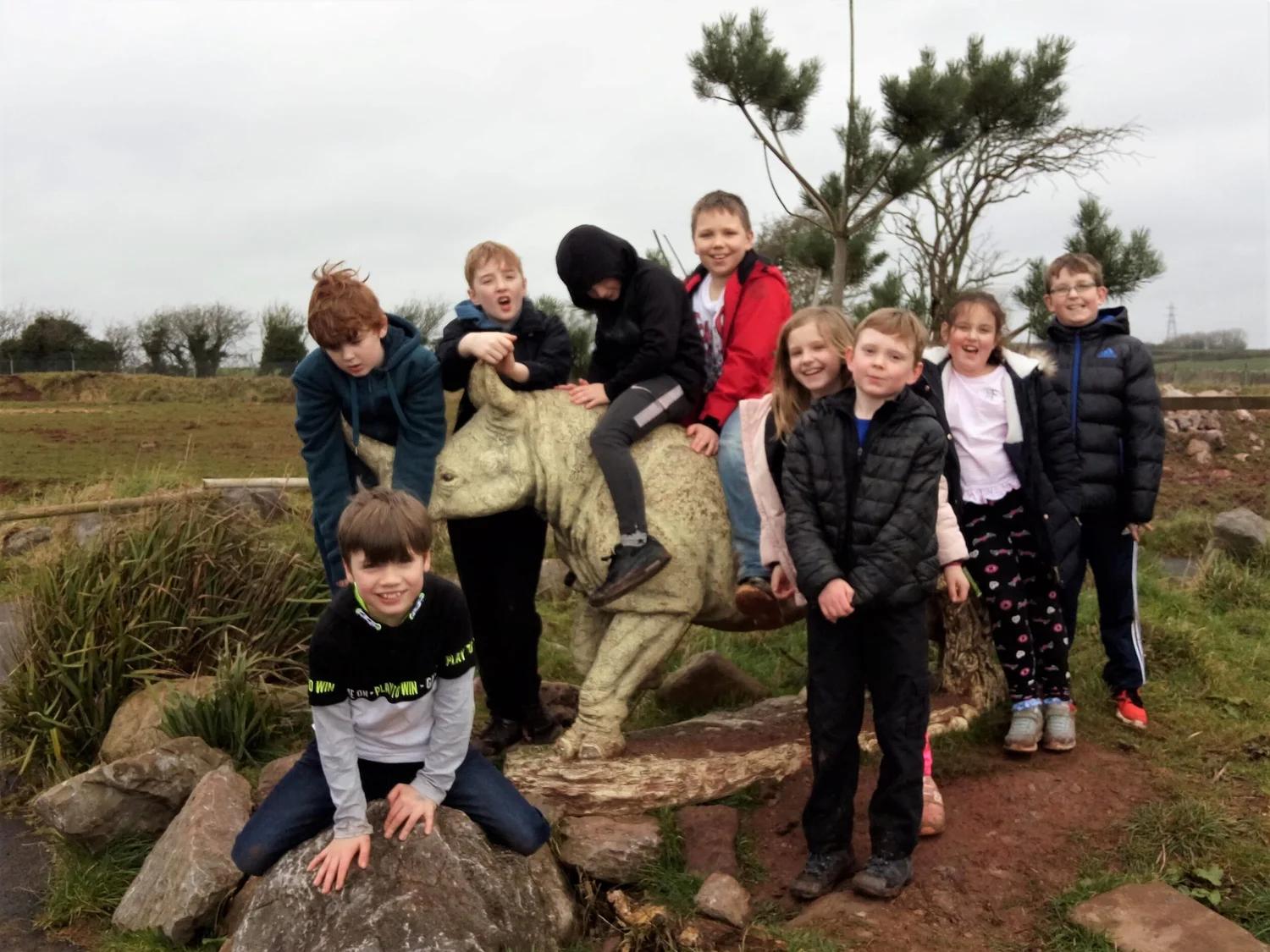 Young people on a playscheme trip to the zoo