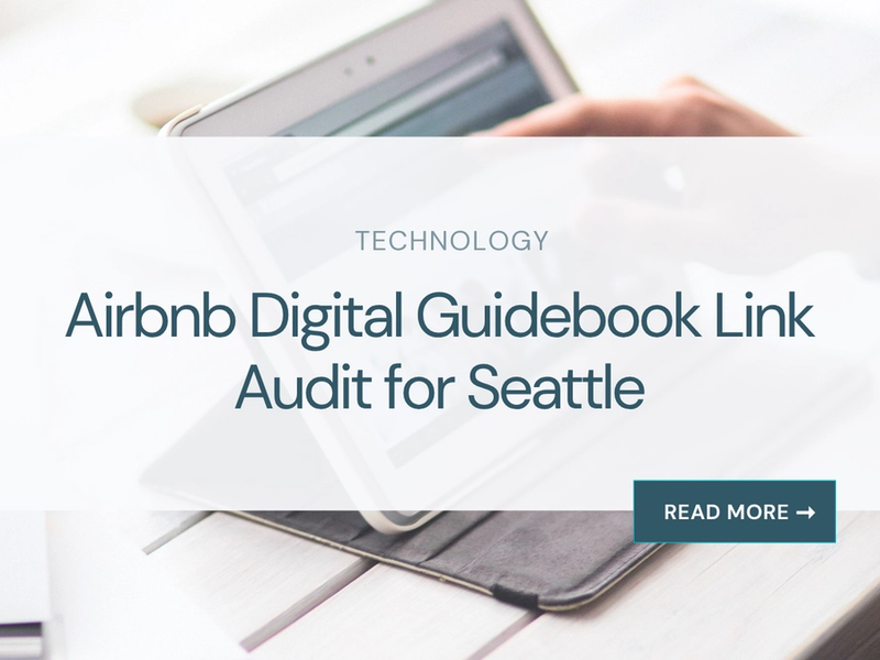 Airbnb Digital Guidebook Link Audit for Seattle