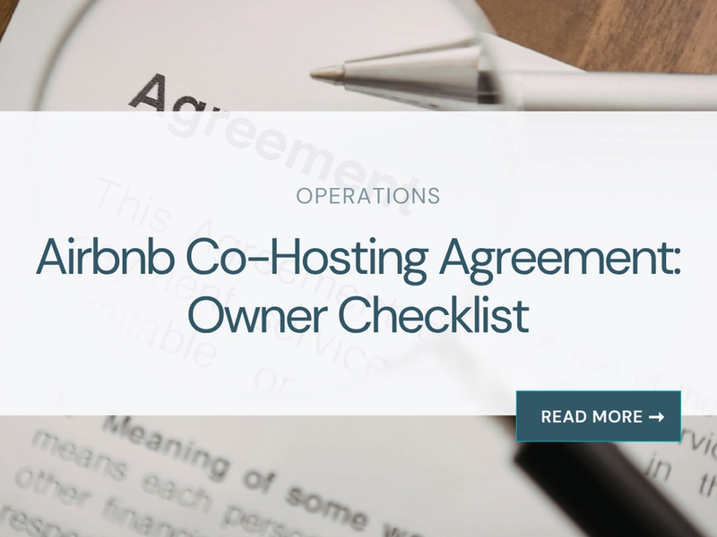Airbnb Co-Hosting Agreement: Owner Checklist