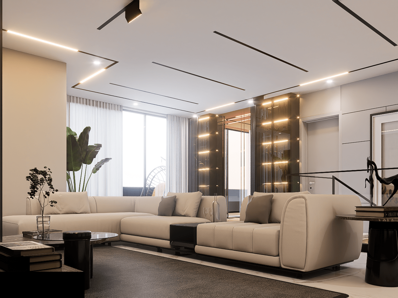 living room side view