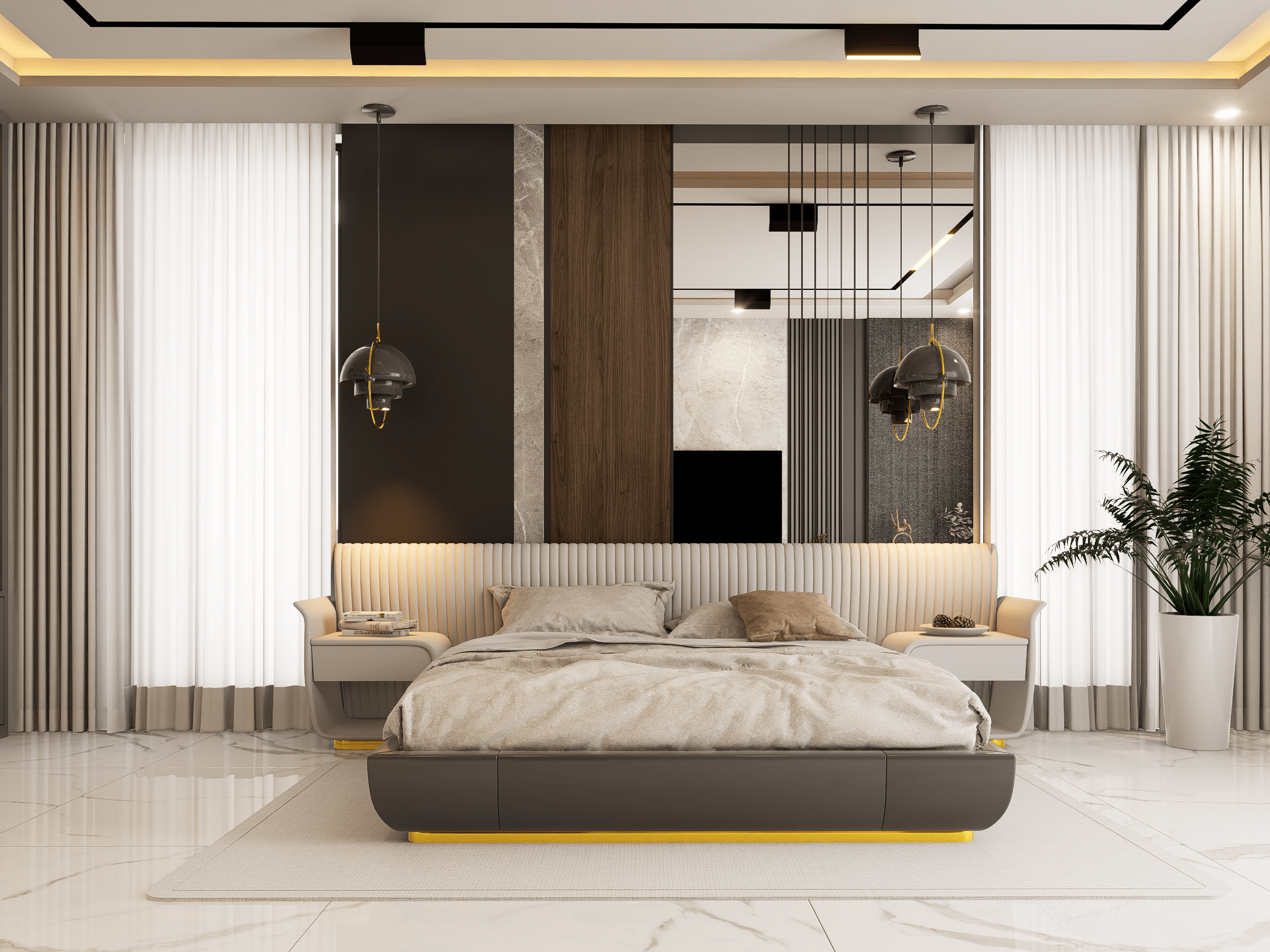 bedroom front view