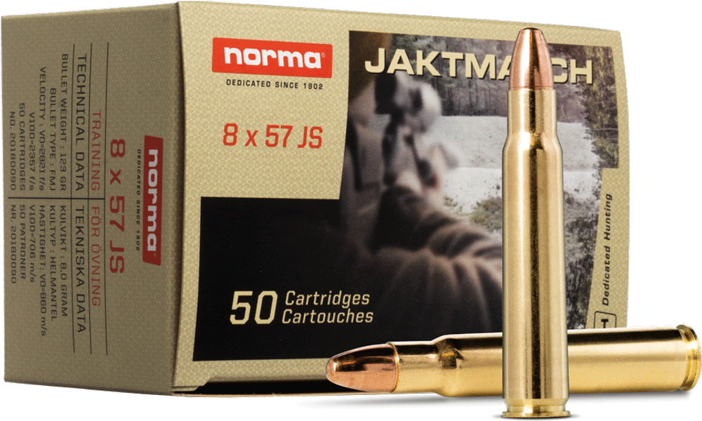 Norma Jaktmatch 8x57 JS 8g – 20180090 – gyári termékfotó