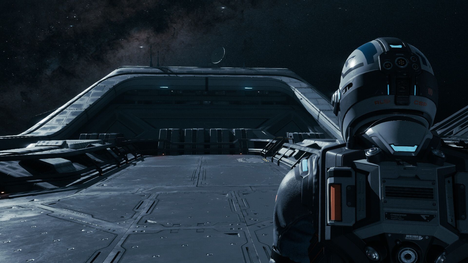 Directive 8020 character scene aboard the Cassiopeia.